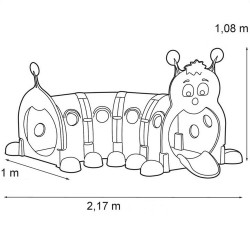 FEBER Tunel dla dzieci Gąsienica 178 cm Modułowy Plac Zabaw