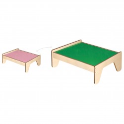 VIGA Drewniany Stół dla Dzieci na Kolejkę i Klocki