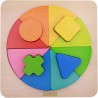 Kolorowa Drewniana Układanka Geometryczna Puzzle Masterkidz