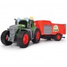DICKIE Farm Traktor Fendt z przyczepką 26cm Bela Siana