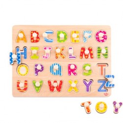 TOOKY TOY Puzzle Układanka z Pinezkami Alfabet