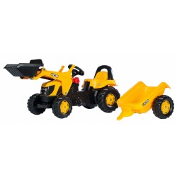 Rolly Toys rollyKid Traktor na pedały JCB z łyżką i przyczepą 2-5 Lat