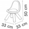SMOBY Krzesełko z Oparciem Ogrodowe Do Pokoju Biało-Niebieskie