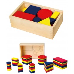 Drewniane Klocki logiczne Figury geometryczne Viga Toys Montessori