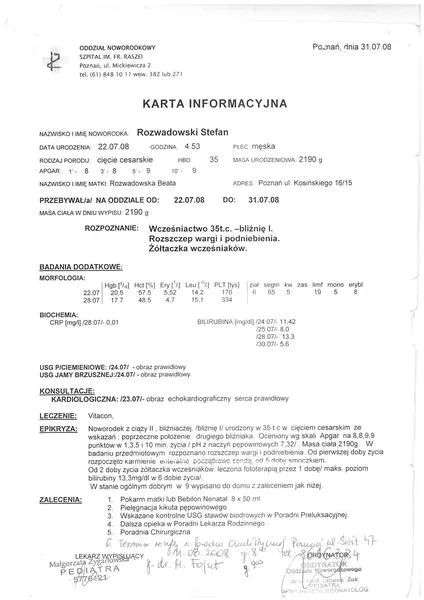 Wypis na żądanie